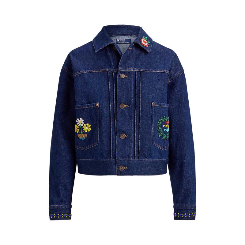 Polo Ralph Lauren Beaded Denim Trucker Jacket image number 1